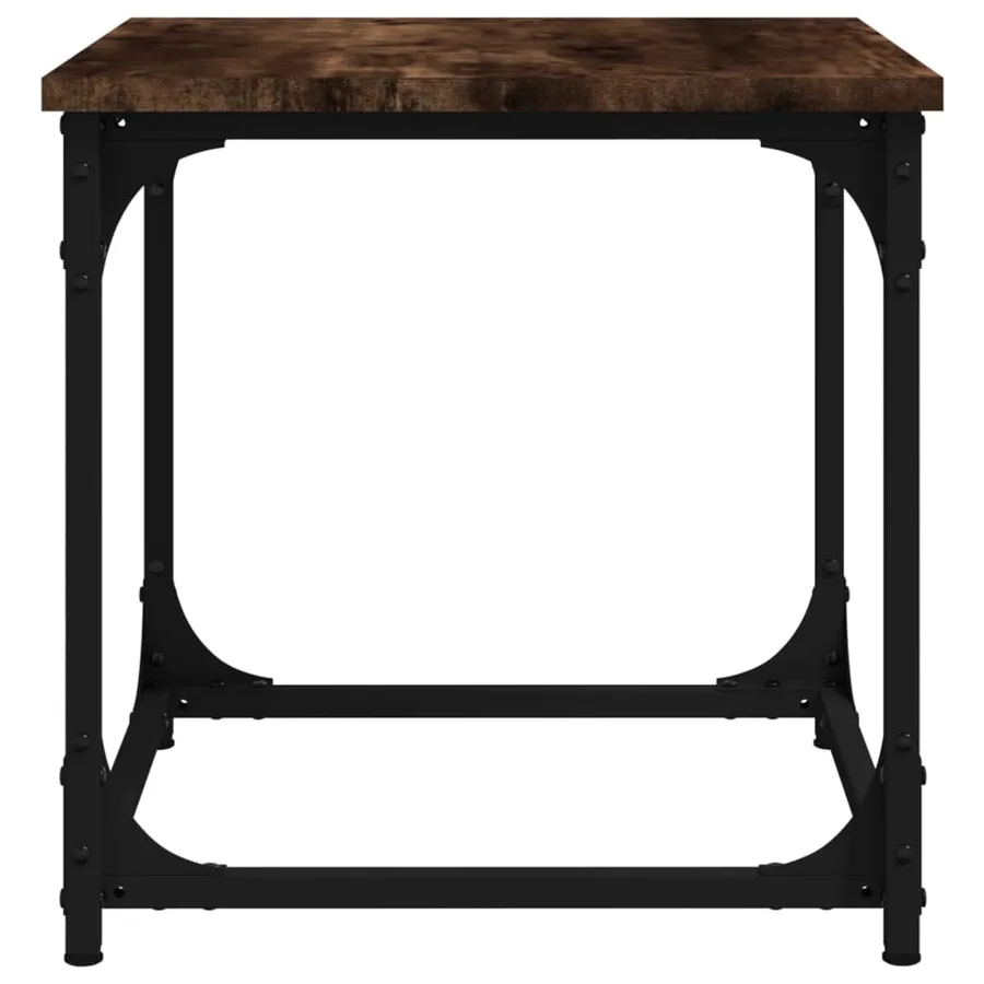Table d'appoint Chêne fumé 40x40x40 cm Bois d'ingénierie - 6