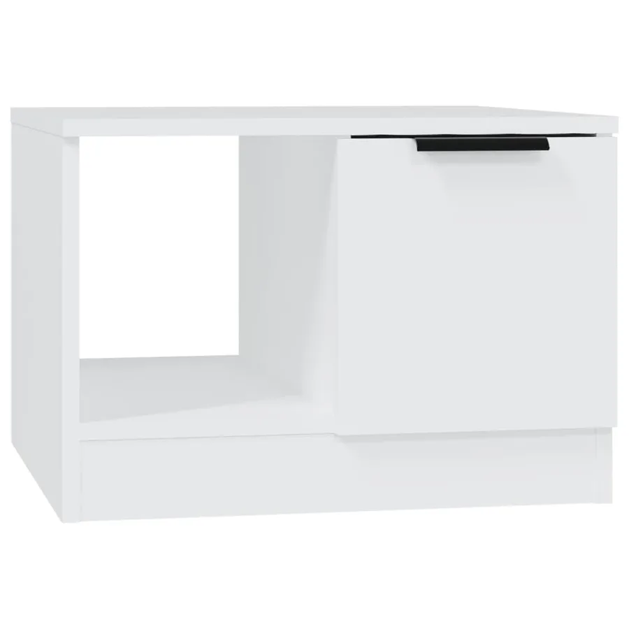 Table basse Blanc 50x50x36 cm Bois d'ingénierie - 2