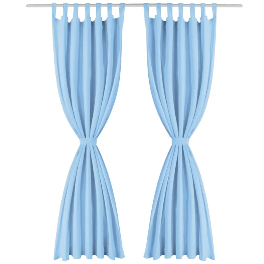 Rideau occultant avec boucles 2 pcs 140 x 175 cm Turquoise - 2