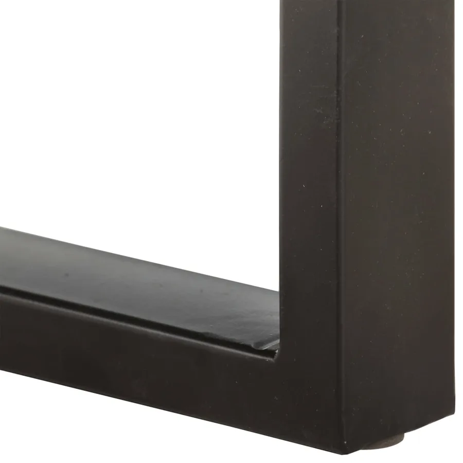 Banc 110 cm Bois de récupération solide et acier - 5