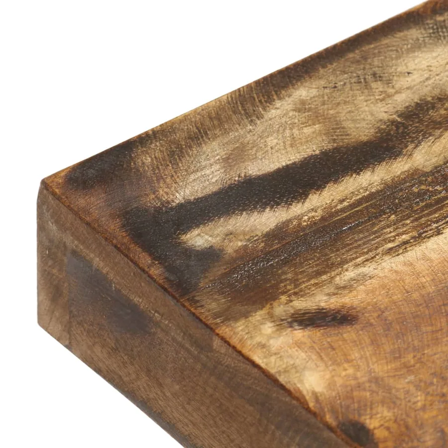 Banc 110 cm Bois de récupération solide et acier - 6