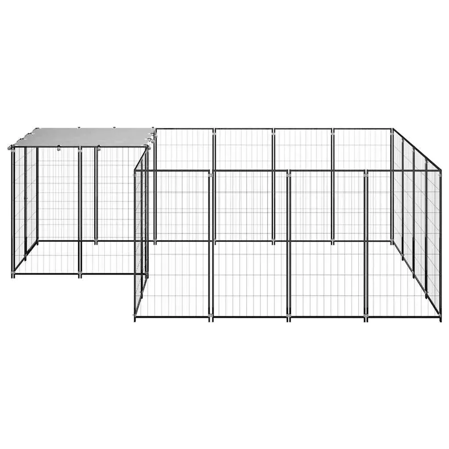 Chenil Noir 6,05 m² Acier - 3