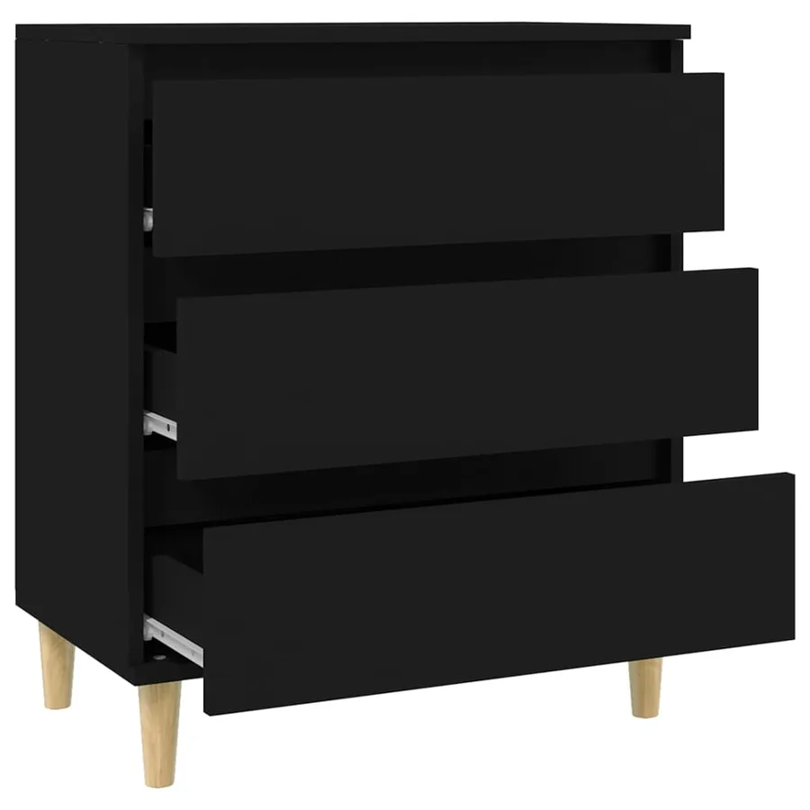Buffet Noir 60x35x70 cm Bois d'ingénierie - 7