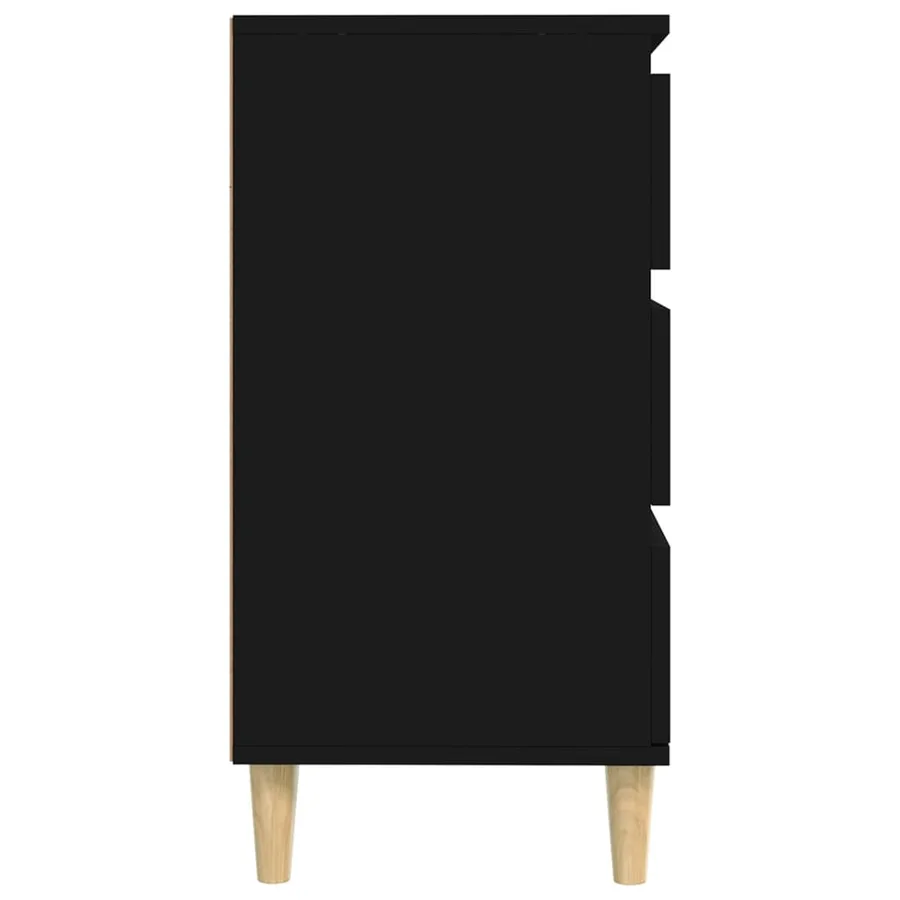 Buffet Noir 60x35x70 cm Bois d'ingénierie - 8