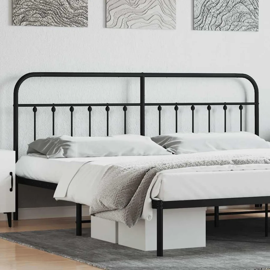 Tête de lit de remplacement métal noir 200 cm