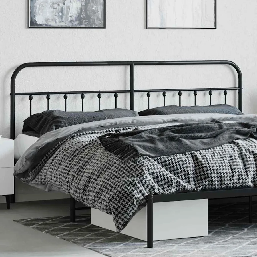 Tête de lit de remplacement métal noir 200 cm - 3