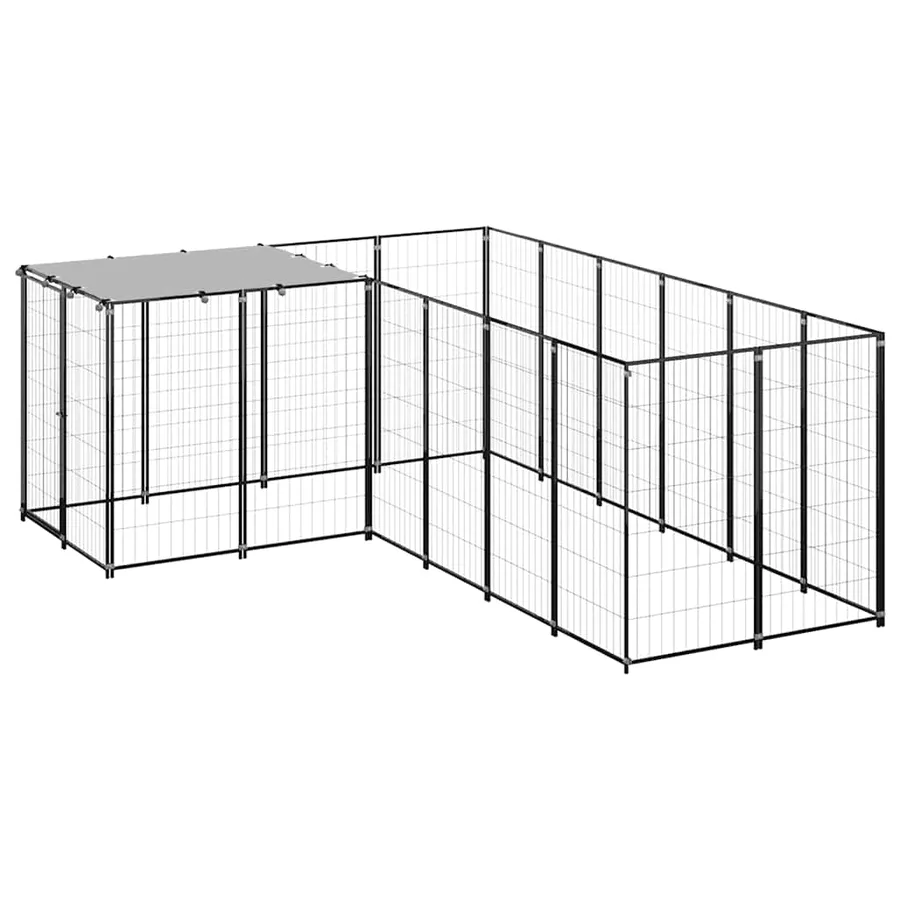Chenil Noir 4,84 m² Acier - 2