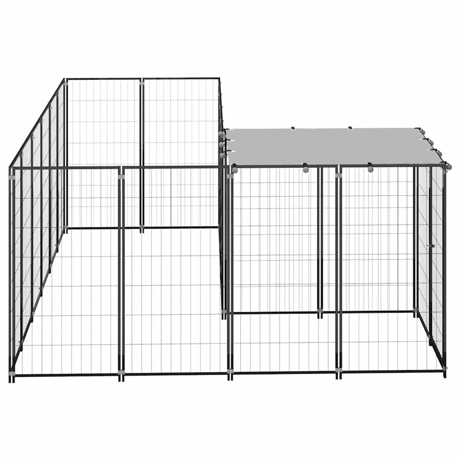 Chenil Noir 4,84 m² Acier - 4