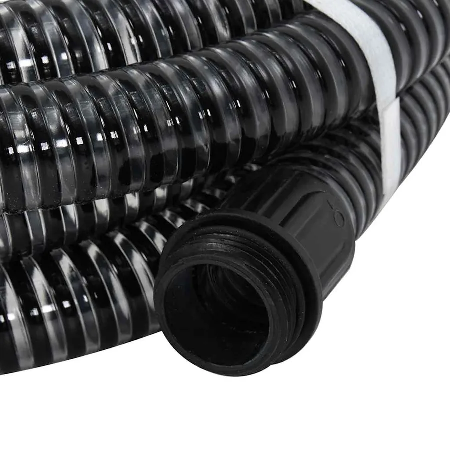Tuyau d'aspiration avec raccords en laiton noir 1,1" 15 m PVC - 2