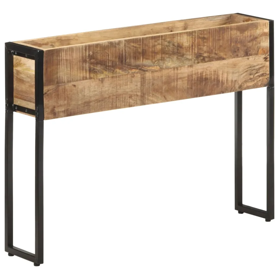 Jardinière 90x20x68 cm Bois de manguier brut - 9