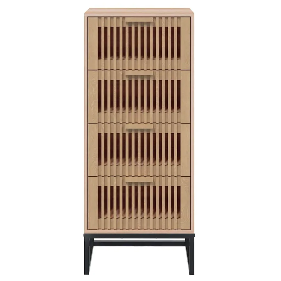 Buffet haut 40x30x95 cm bois d'ingénierie - 4
