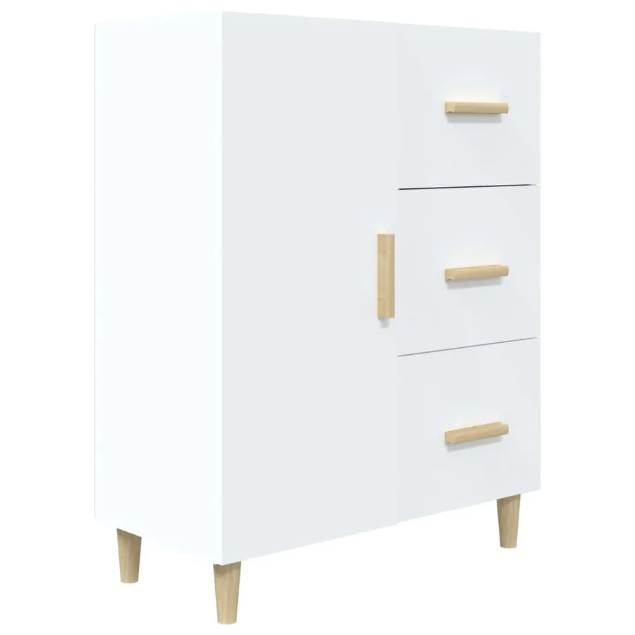 Buffet blanc 69,5x34x90 cm bois d'ingénierie - 2