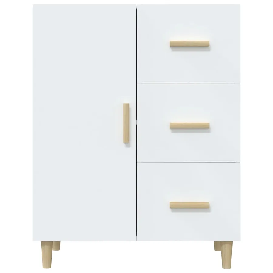 Buffet blanc 69,5x34x90 cm bois d'ingénierie - 5