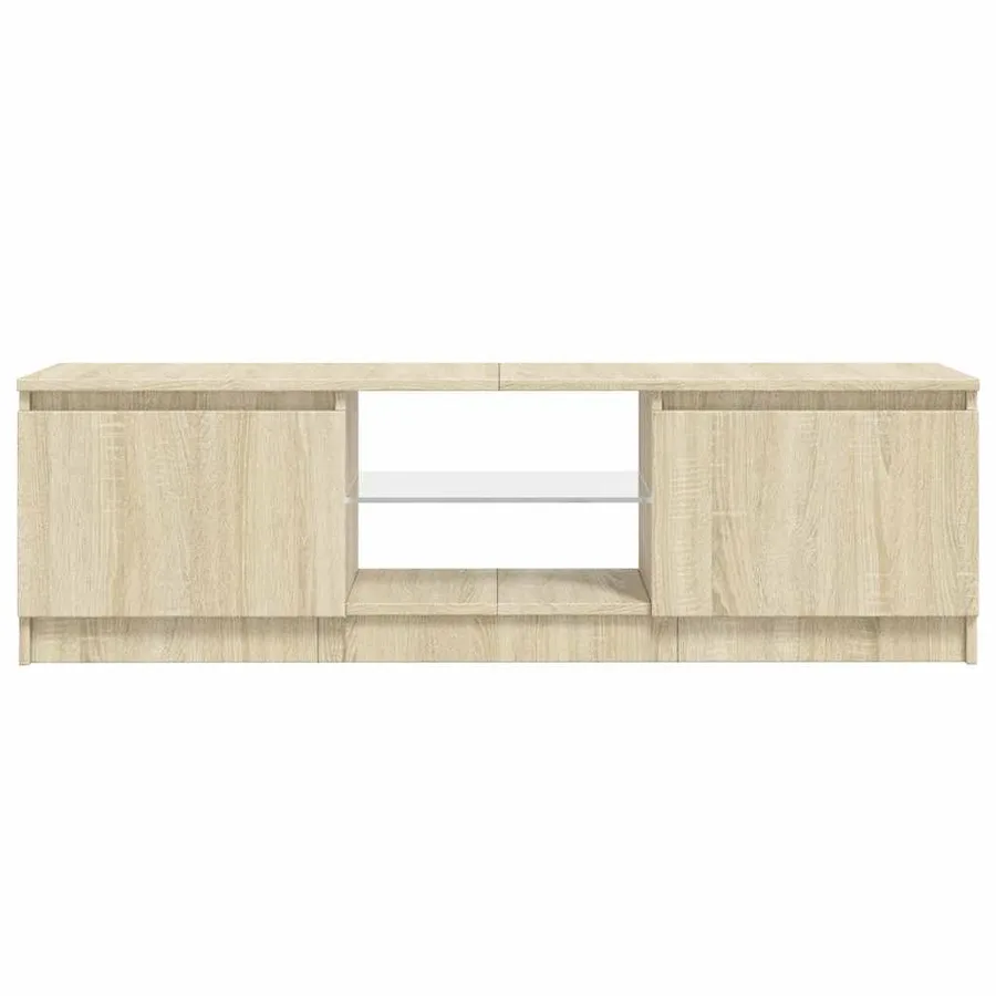 Meuble TV avec lumières LED chêne sonoma 120x30x36 cm - 9