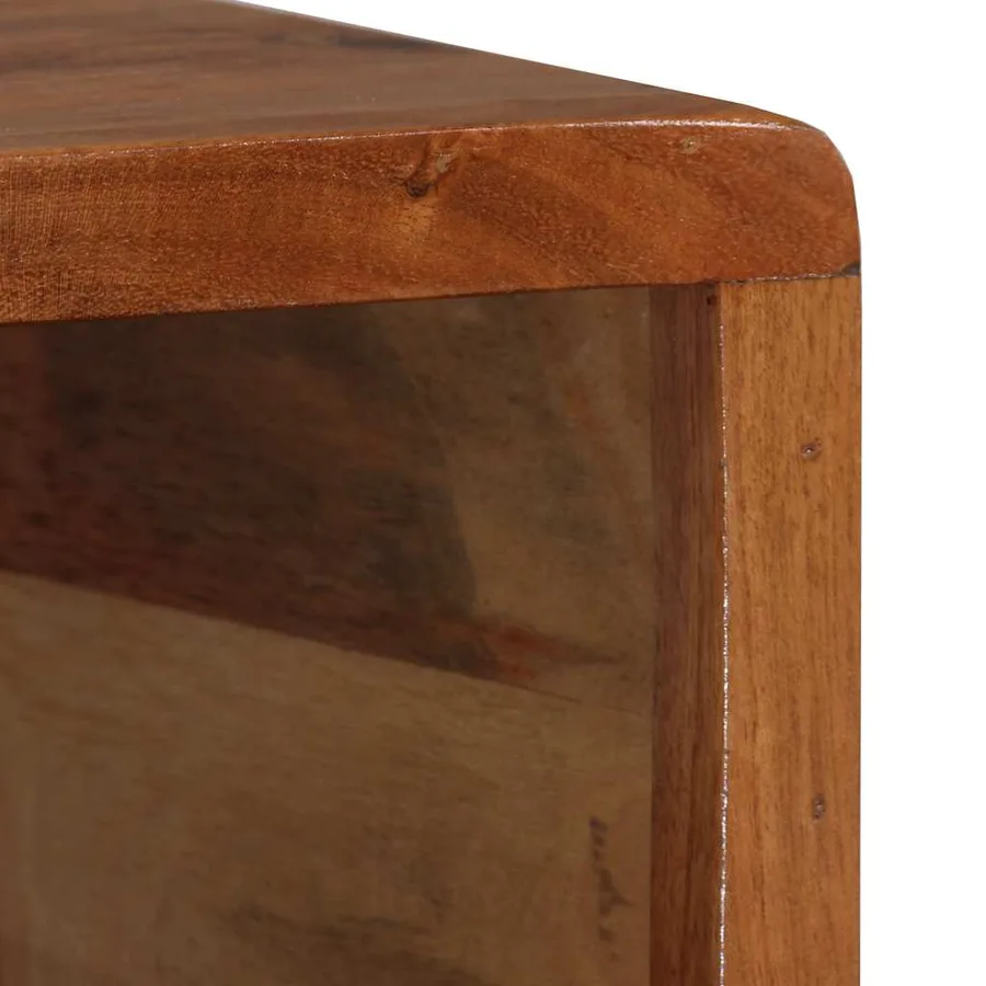 Table basse Bois massif avec tiroir sculpté 100x50x40 cm - 7