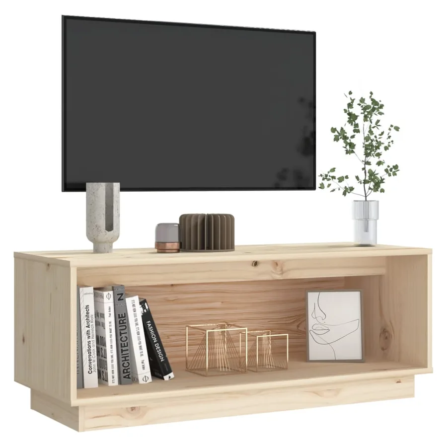 Meuble TV 90x35x35 cm Bois de pin massif - 6