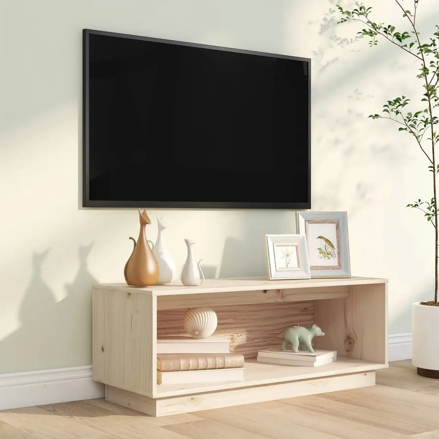Meuble TV 90x35x35 cm Bois de pin massif - 7