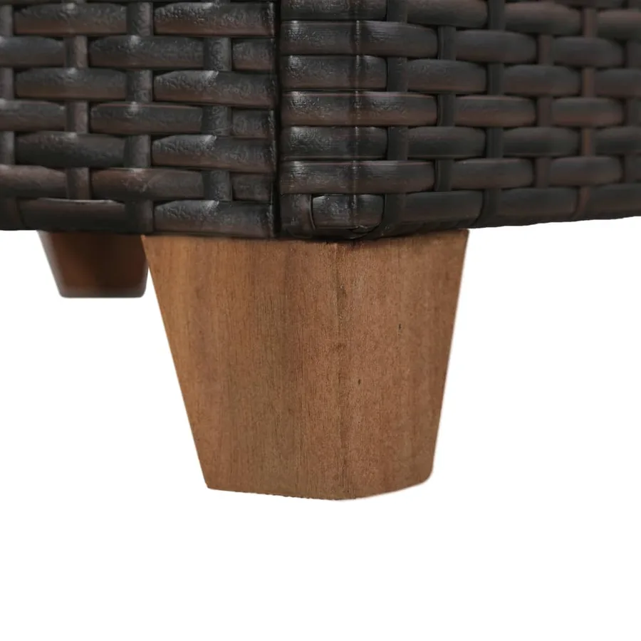 Salon de jardin 4 pcs avec coussins Résine tressée Marron - 5