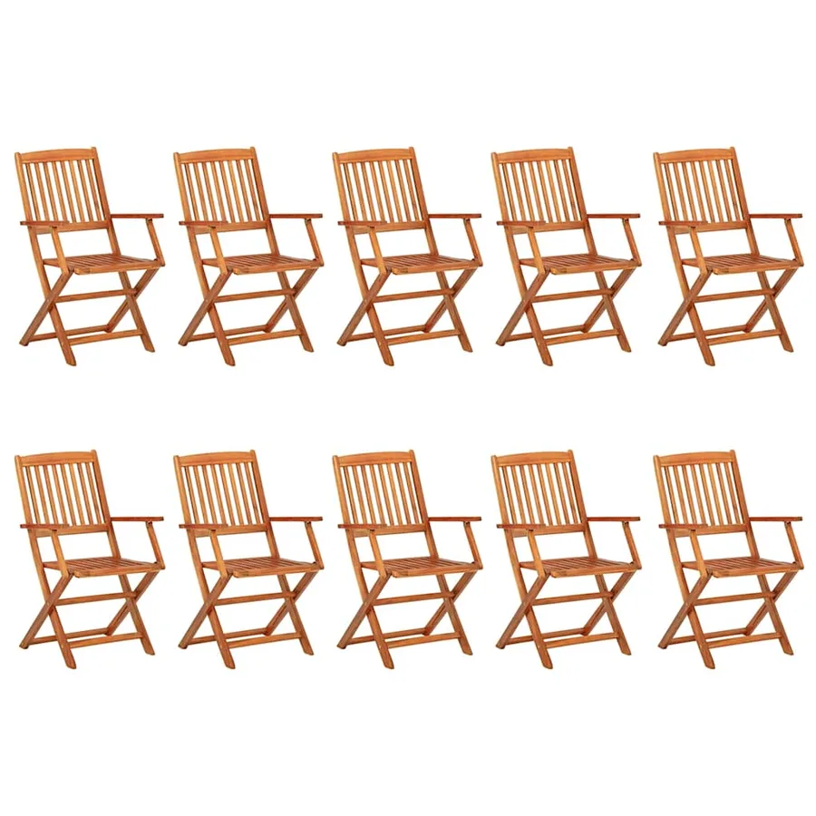Ensemble à manger de jardin 11 pcs 280x90x75 cm bois d'acacia - 3