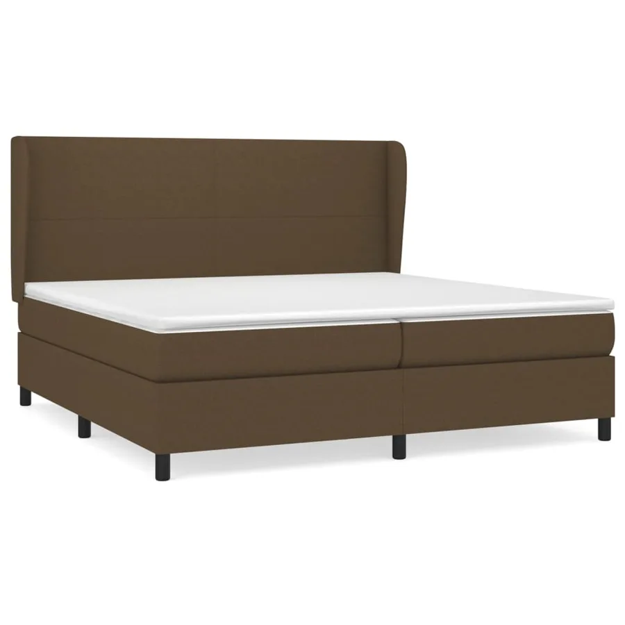 Sommier à lattes de lit avec matelas Marron foncé 200x200 cm - 2