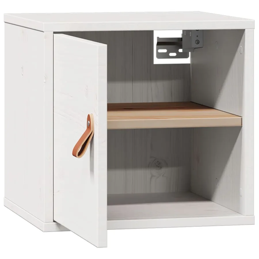 Armoire murale Blanc 31,5x30x30 cm Bois de pin massif - 6