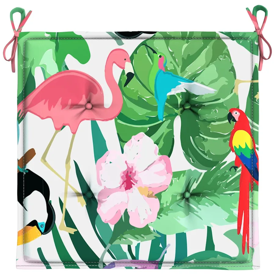 Coussins de chaise de jardin lot de 2 multicolore 40x40x4 cm - 6