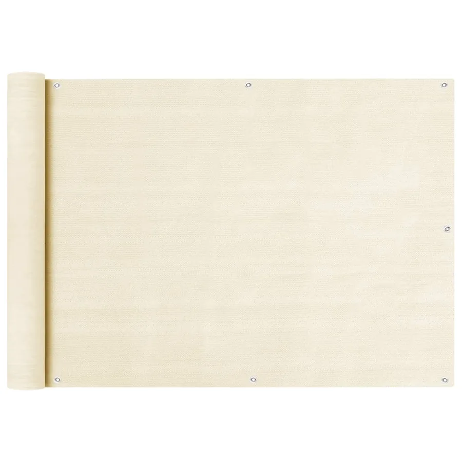 Écran de balcon Crème 75x400 cm PEHD