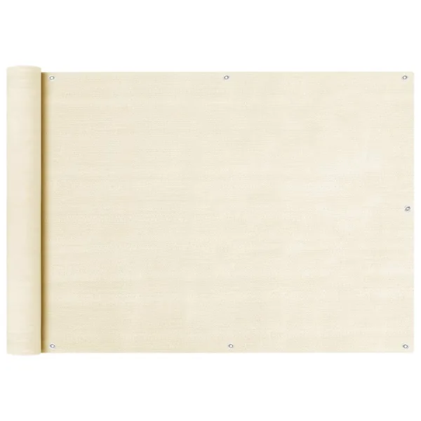 Écran de balcon Crème 75x400 cm PEHD