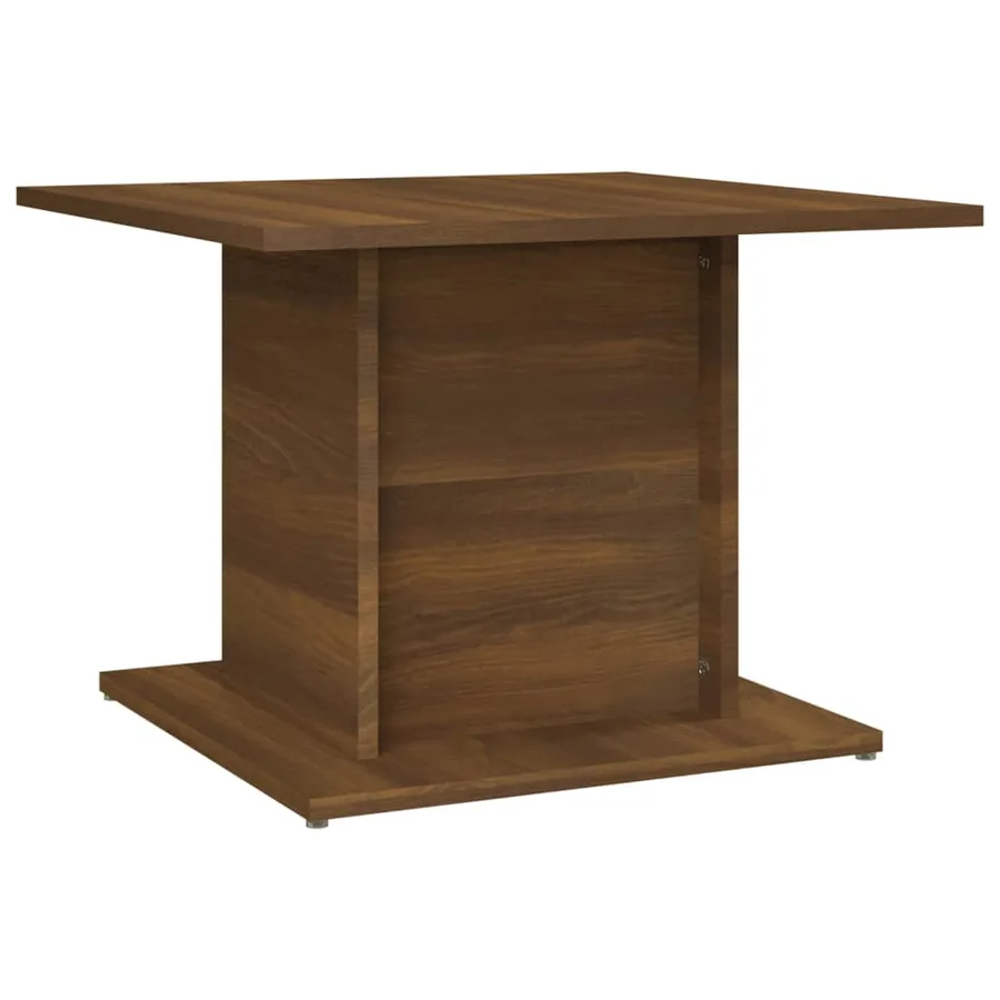 Table basse chêne marron 55,5x55,5x40 cm bois d'ingénierie - 2
