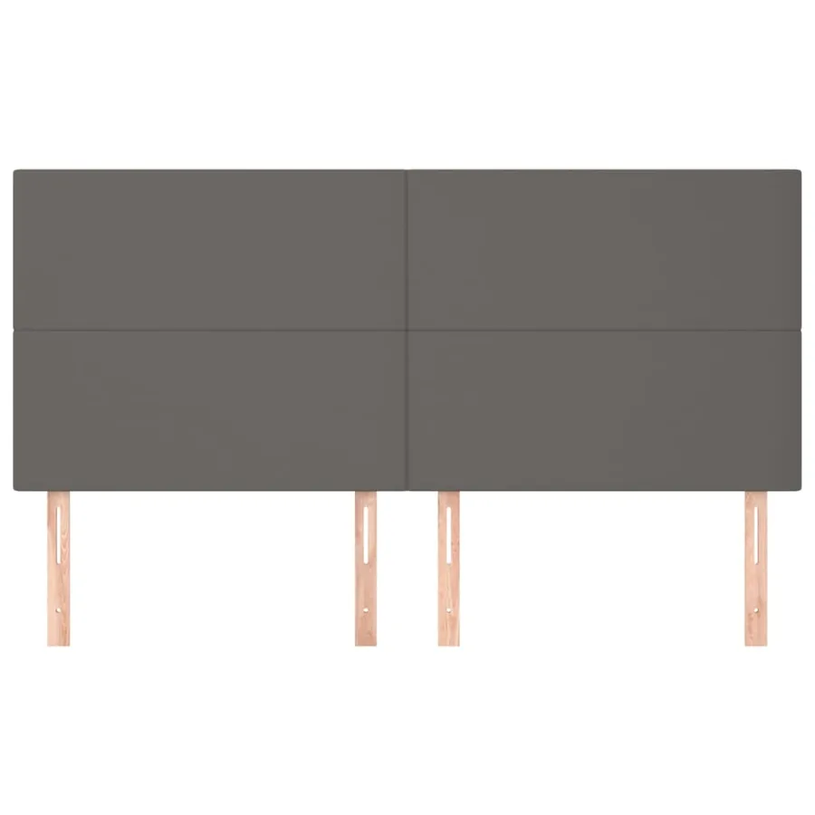 Tête de lit Gris 180x5x118/128 cm Similicuir - 3