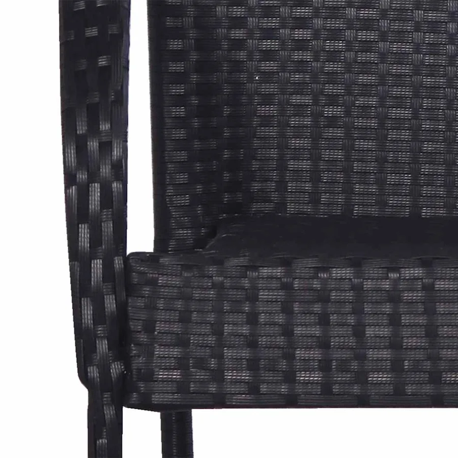 Ensemble à manger de jardin 5 pcs Noir - 5
