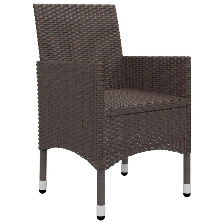 Ensemble à manger de jardin 5 pcs Marron - 6