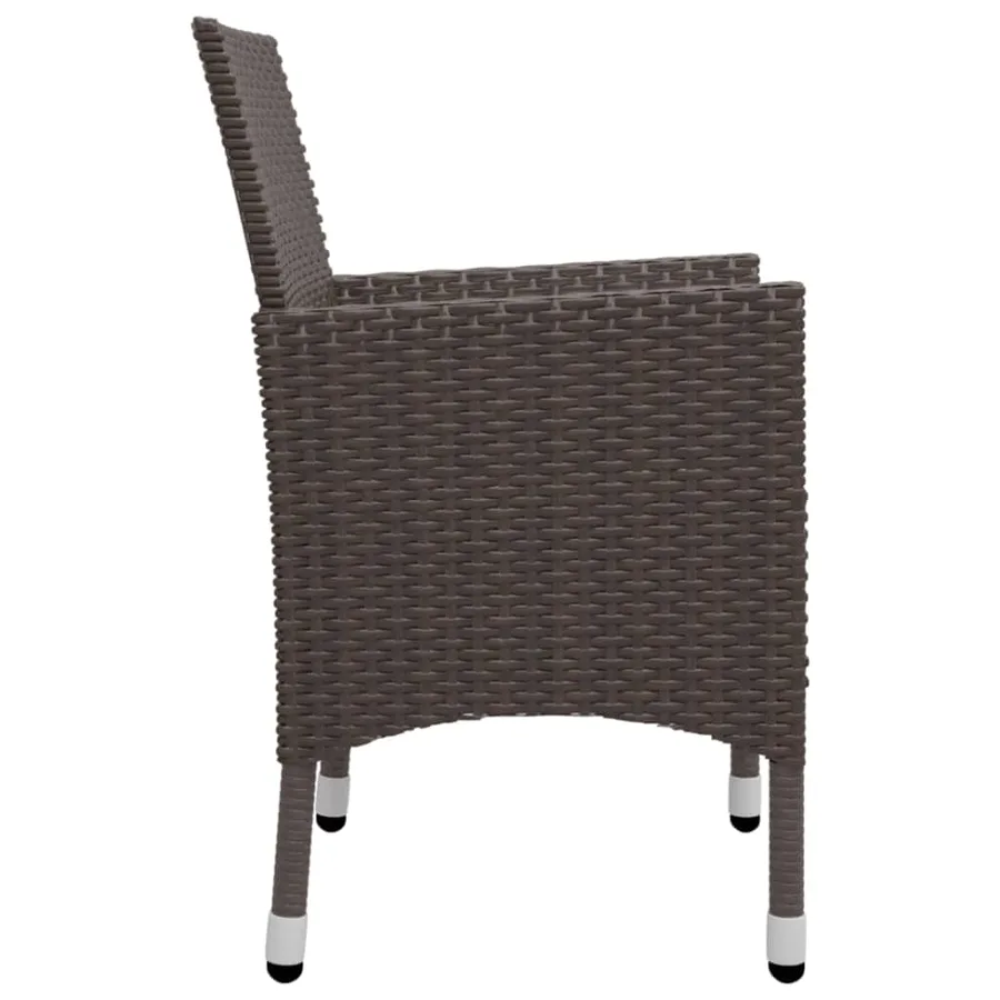 Ensemble à manger de jardin 5 pcs Marron - 7