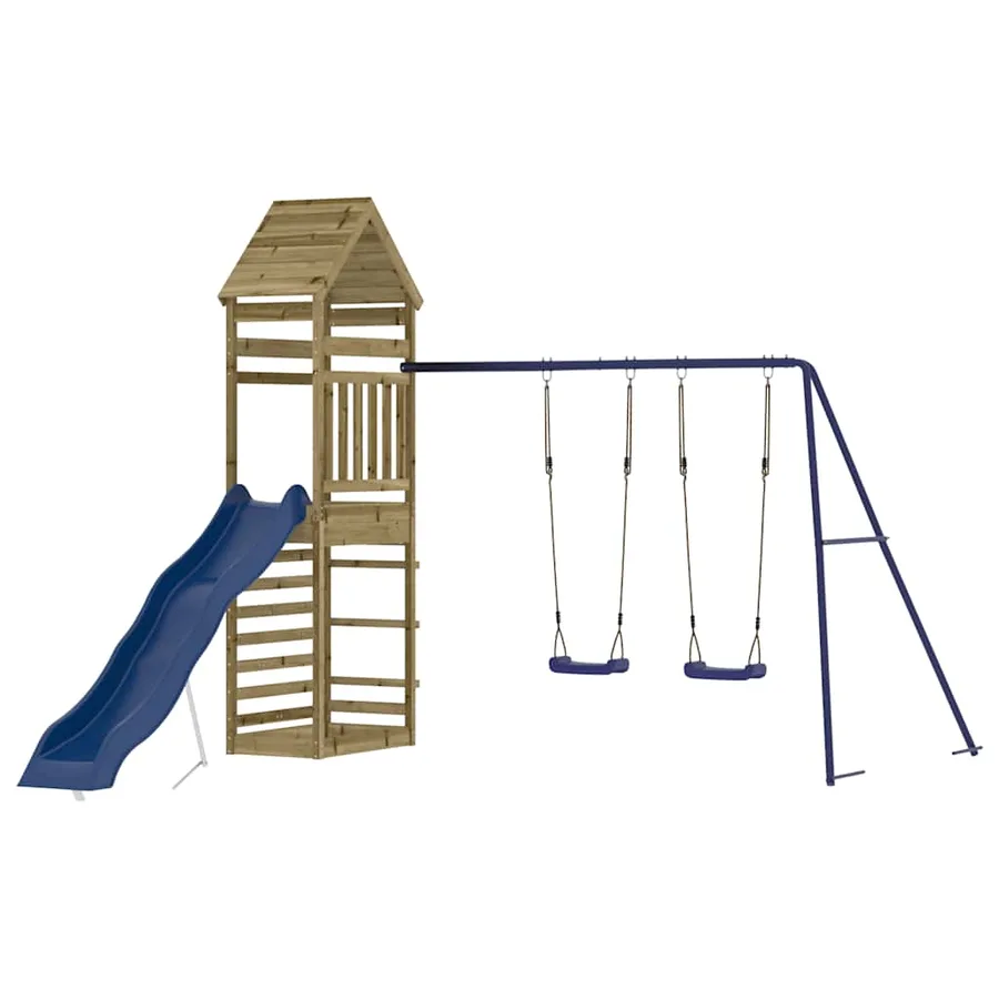 Aire de jeux d'extérieur bois de pin imprégné - 2