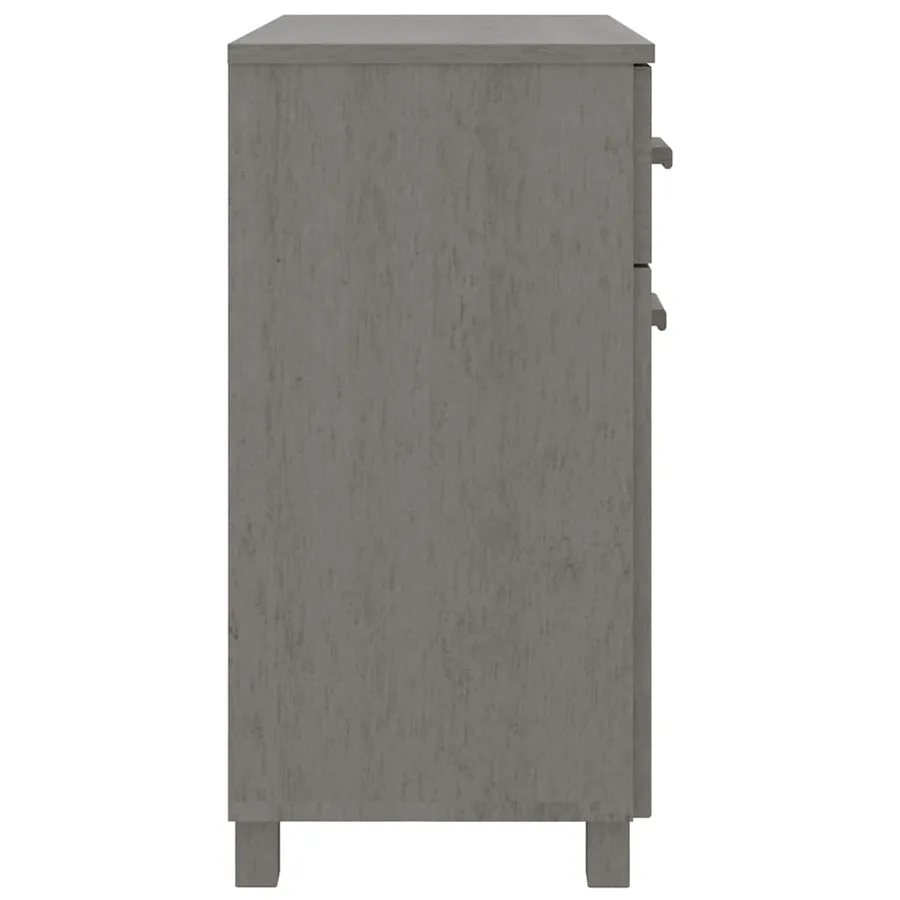 Buffet HAMAR Gris clair 79x40x80 cm Bois massif de pin - 6