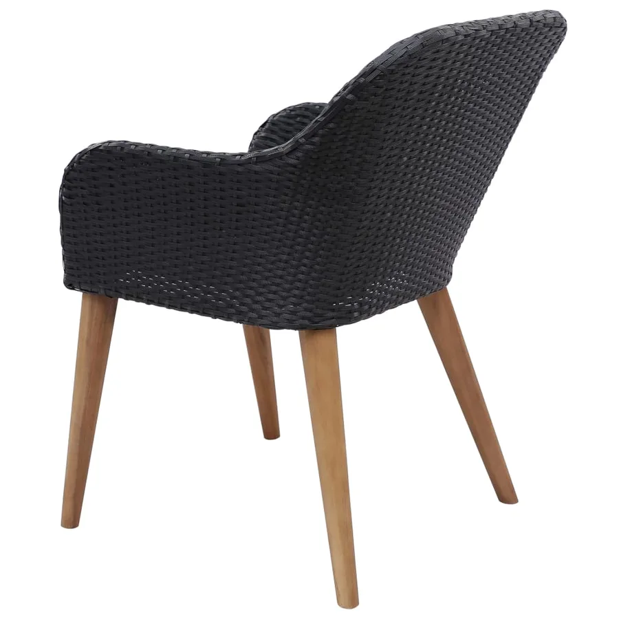 Ensemble à manger de jardin 5 pcs Noir - 12