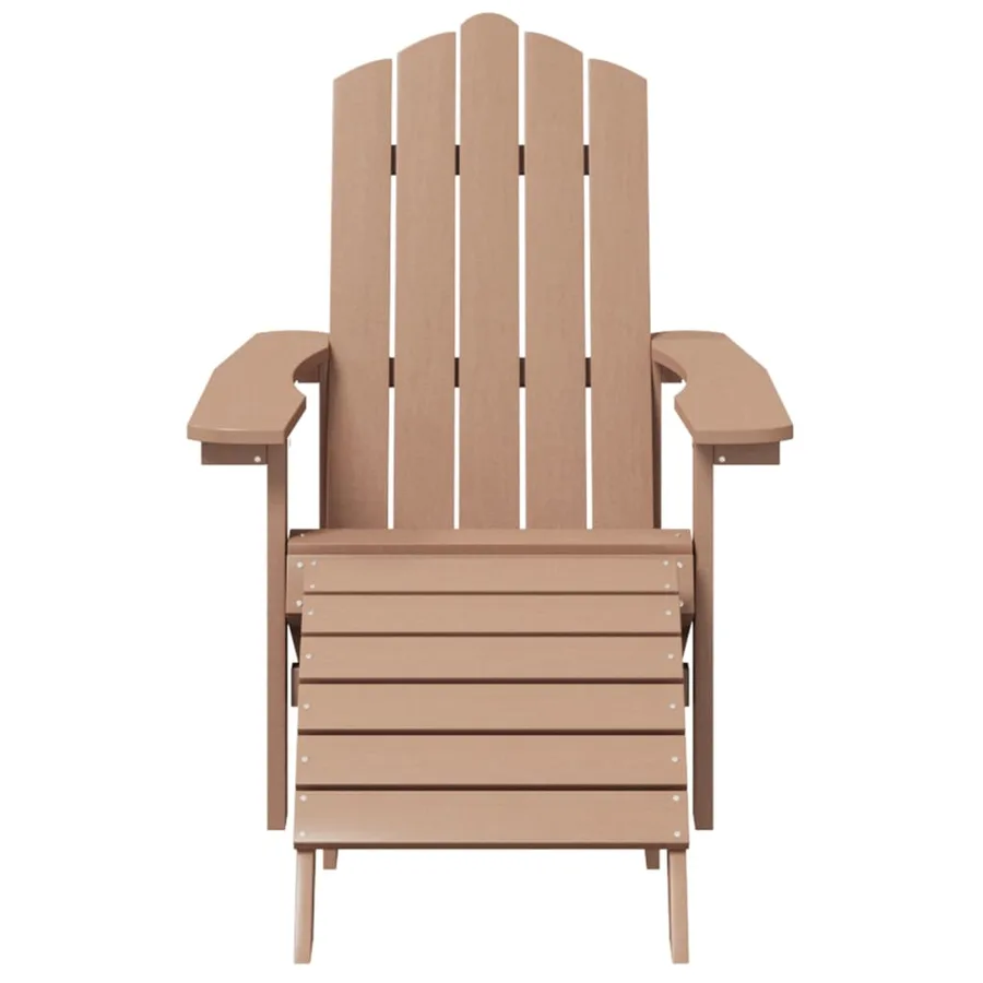 Chaises Adirondack lot de 2 avec repose-pieds PEHD Anthracite - 9