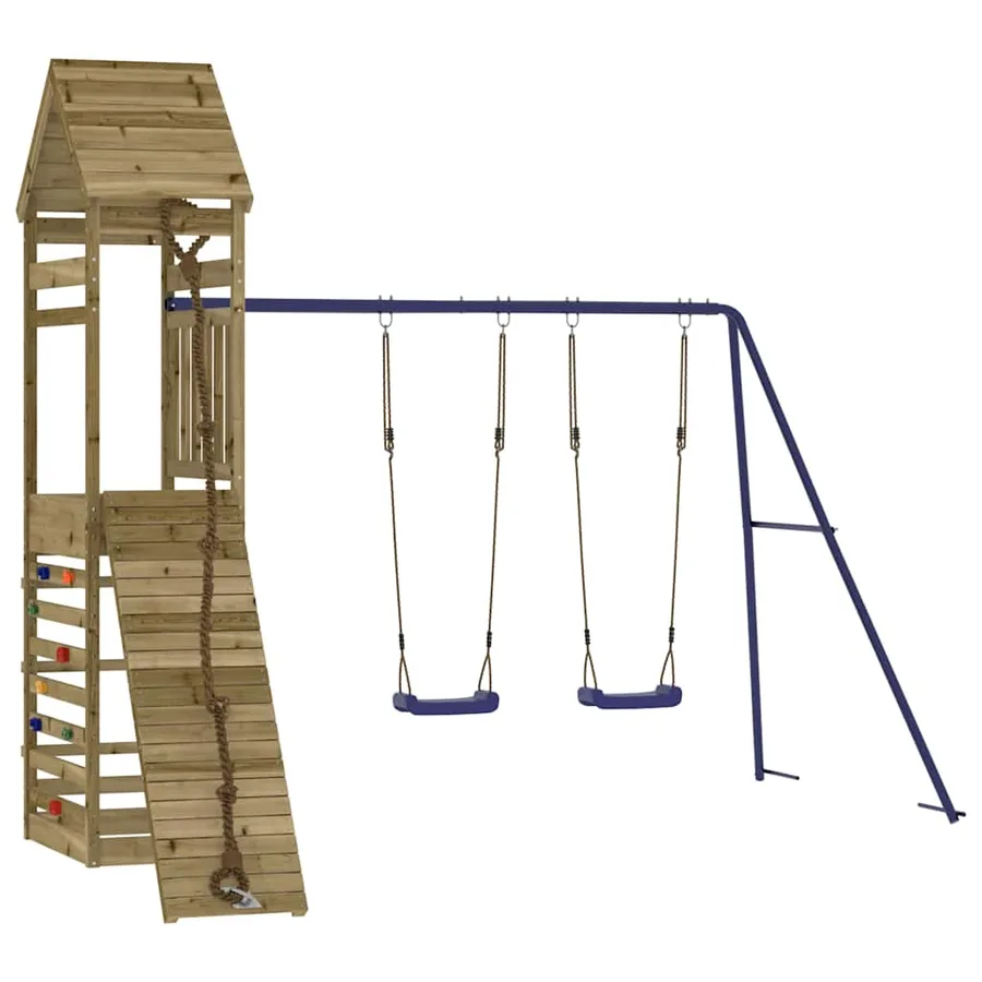Aire de jeux d'extérieur bois de pin imprégné - 3