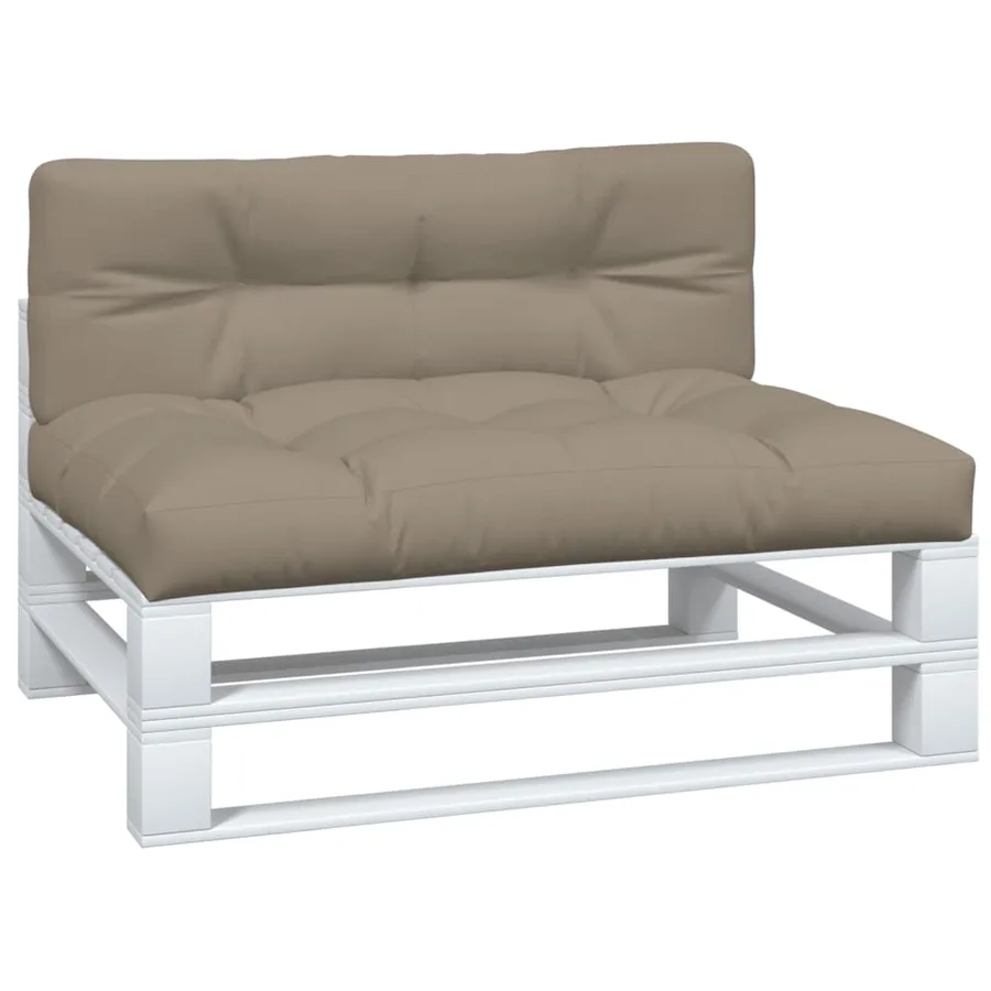 Coussins de palette lot de 2 taupe tissu - 3