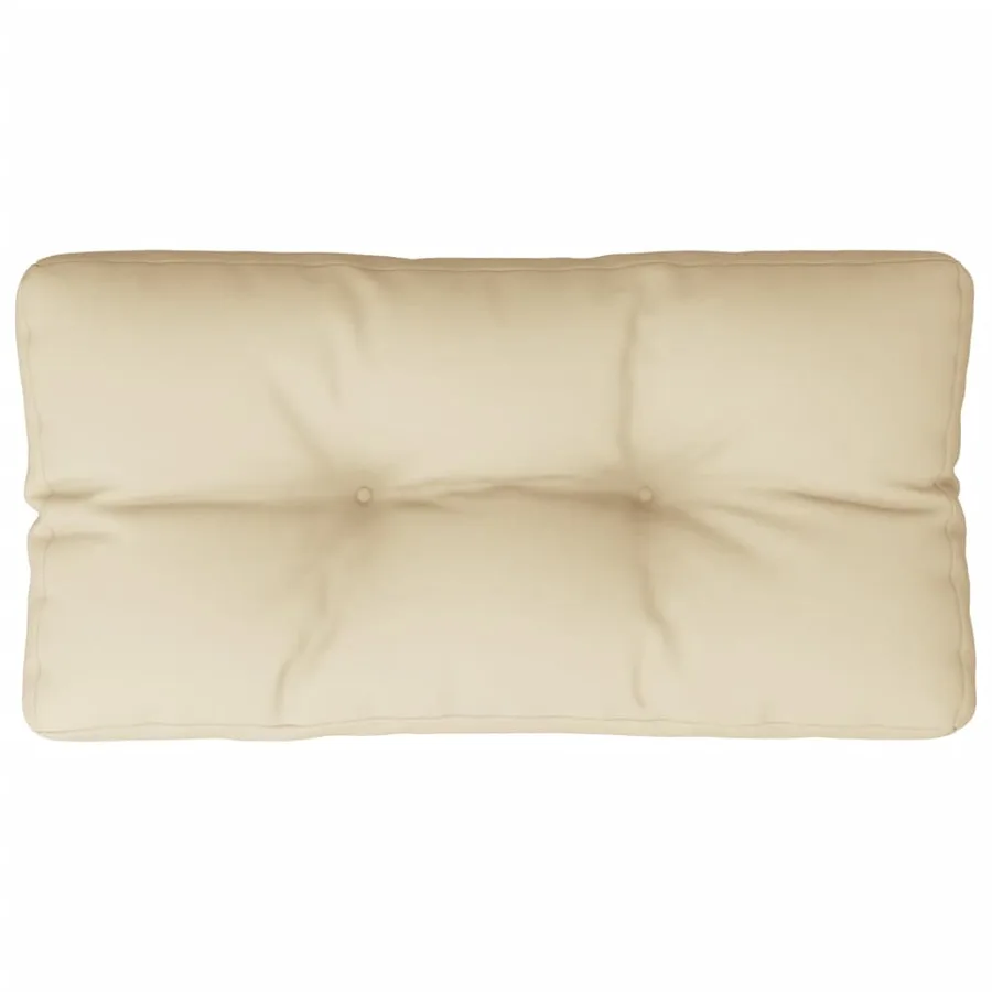 Coussin de palette beige 70x40x12 cm tissu - 2