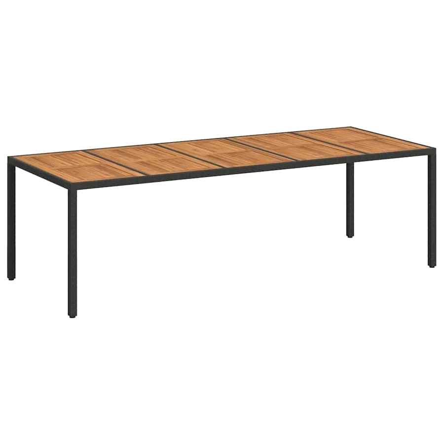 Table de Jardin Noir 250 x 100 x 75 cm polyrotin - 2