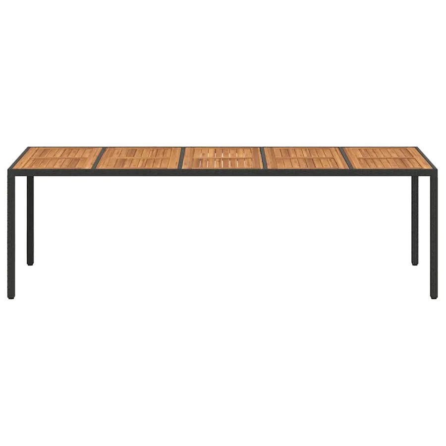 Table de Jardin Noir 250 x 100 x 75 cm polyrotin - 3