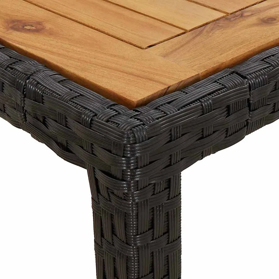 Table de Jardin Noir 250 x 100 x 75 cm polyrotin - 6