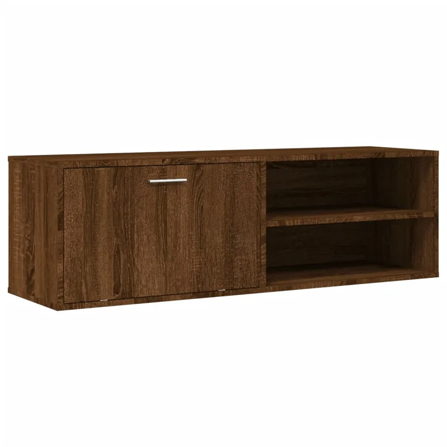 Meuble TV chêne marron 120x34x37 cm bois d'ingénierie - 2