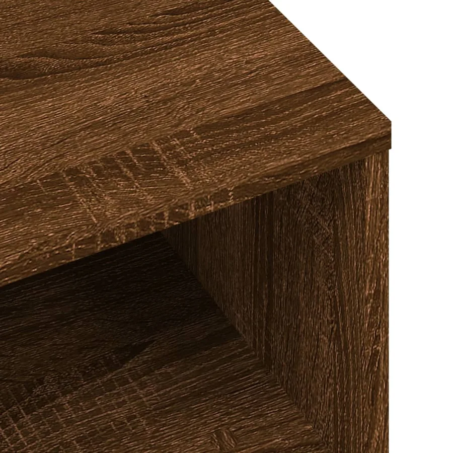 Meuble TV chêne marron 120x34x37 cm bois d'ingénierie - 7