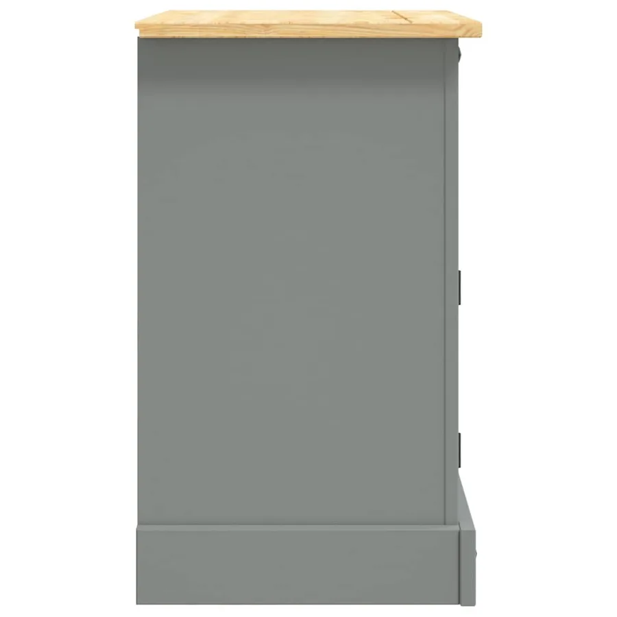 Table de chevet Gamme Corona pin mexicain Gris 53x39x67 cm - 4