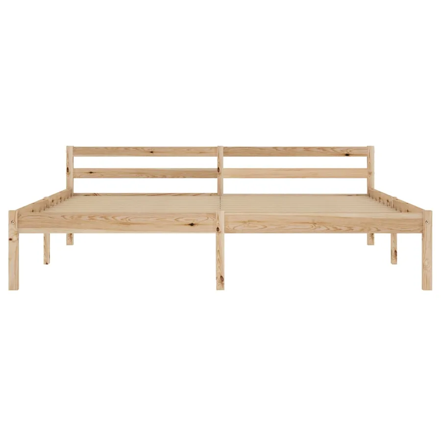 Cadre de lit sans matelas bois massif de pin 180x200 cm - 3