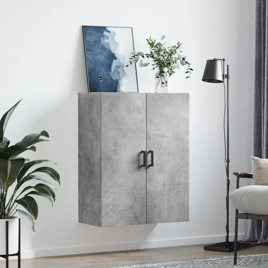 Armoire murale gris béton 69,5x34x90 cm - 3