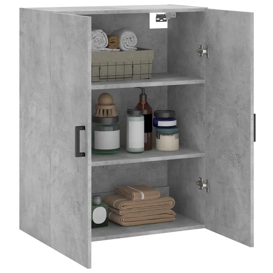 Armoire murale gris béton 69,5x34x90 cm - 5
