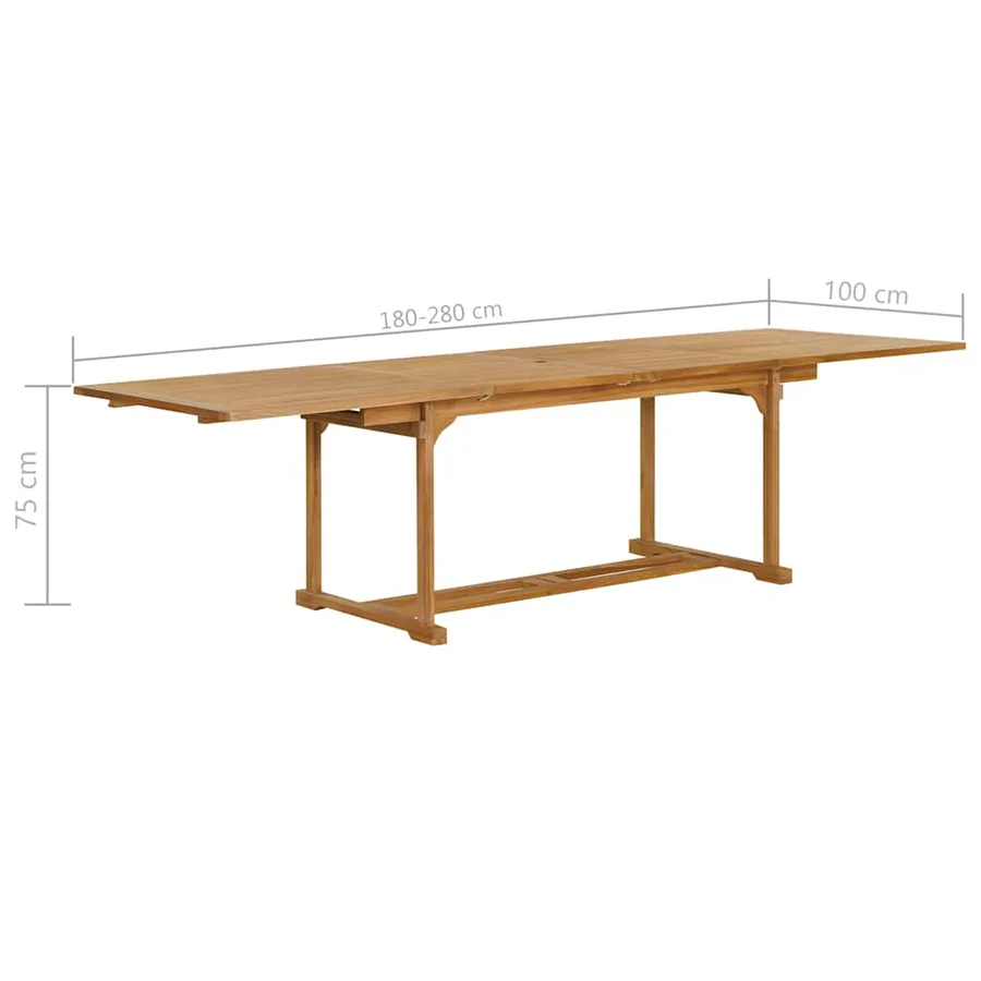 Ensemble à manger de jardin 9 pcs Bois de teck massif - 11